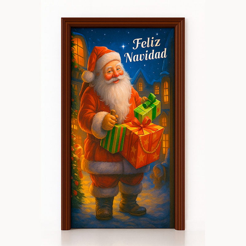 Funda para puerta navideña