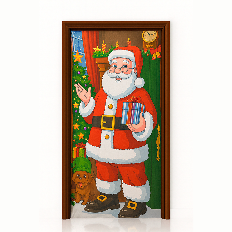 Funda para puerta navideña