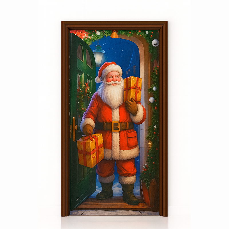 Funda para puerta navideña