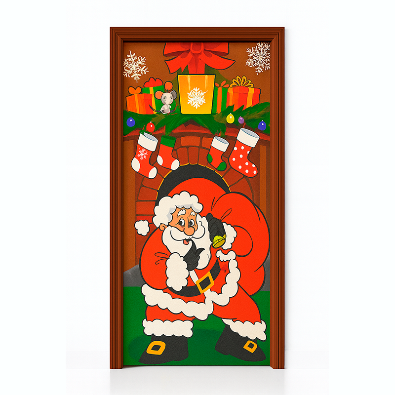 Funda para puerta navideña