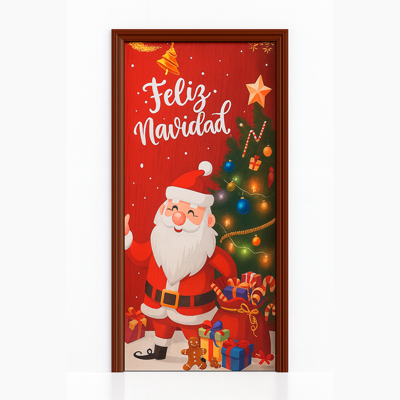 Funda para puerta navideña