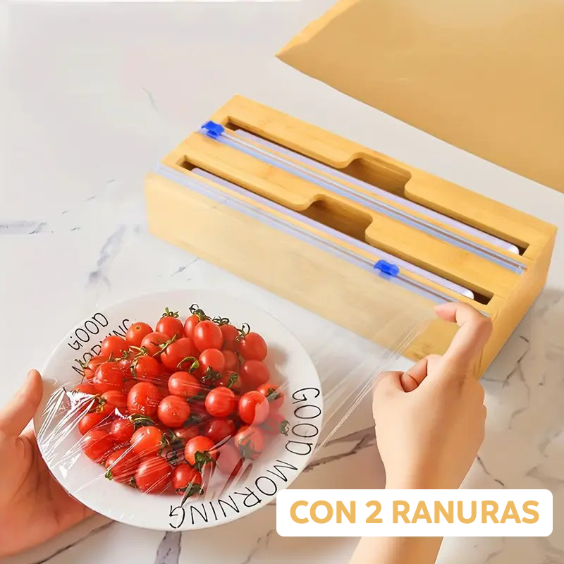 Dispensador y cortador doble de bambĂș