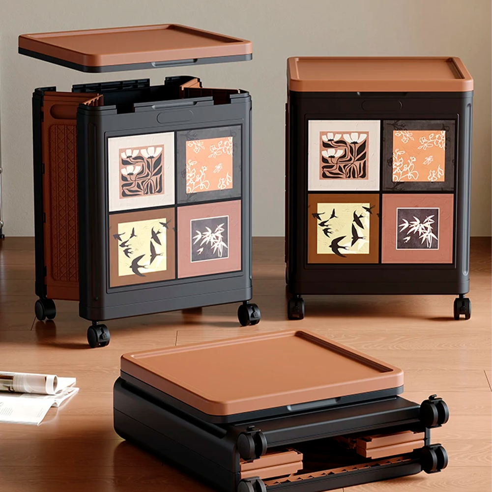 Gabinete de almacenamiento plegable con ruedas