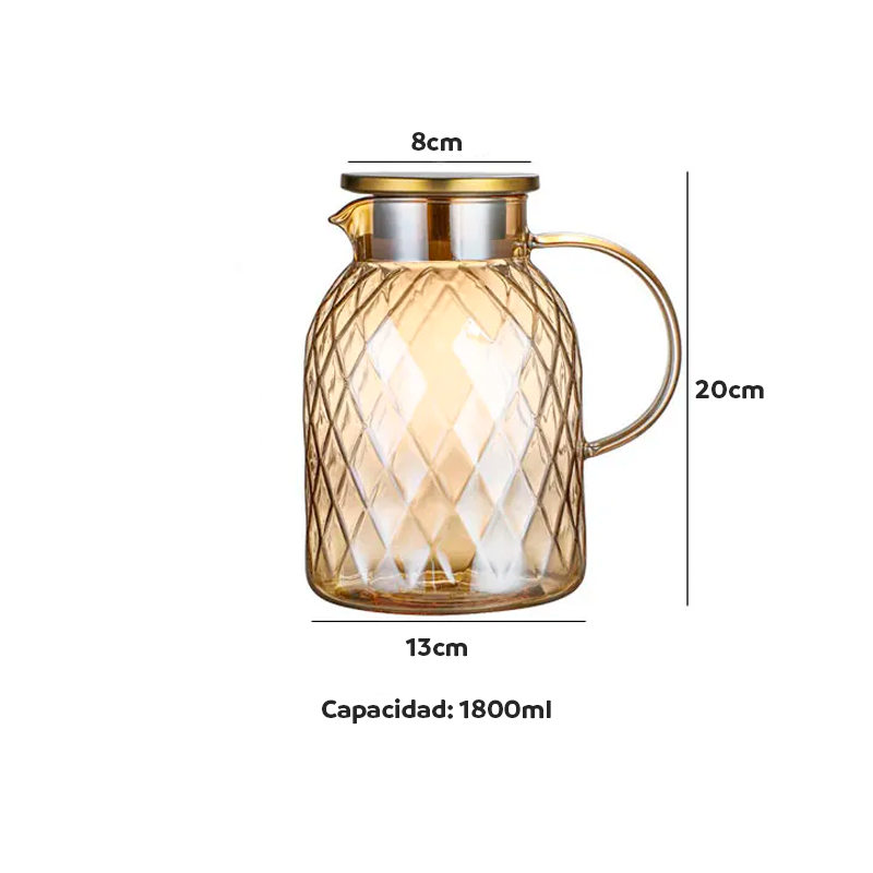 Tetera de borosilicato de 1.8L