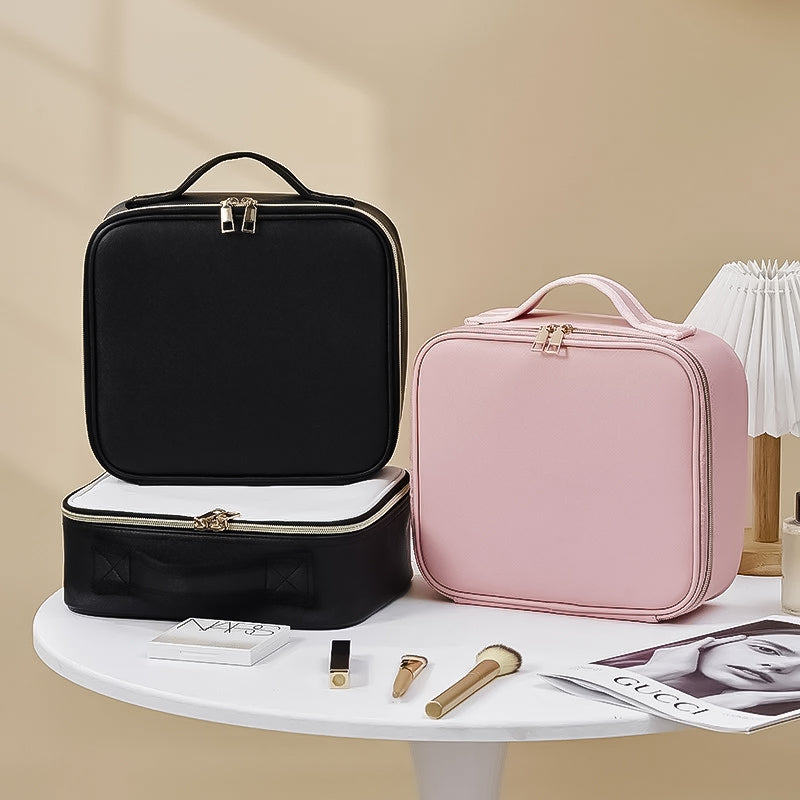 Estuche de maquillaje con espejo LED