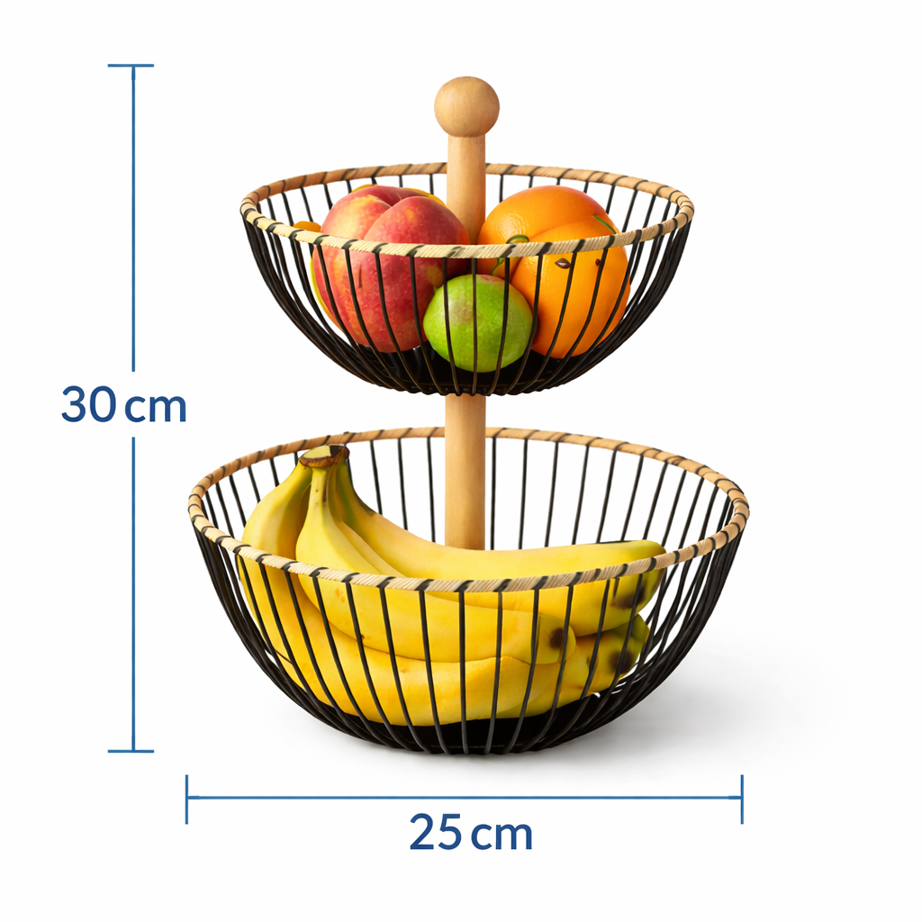 Frutero organizador de 2 niveles