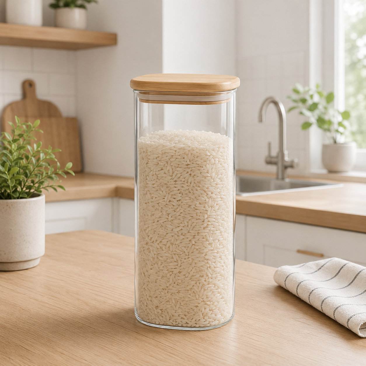 Frasco Hermético de vidrio borosilicato 2300ml