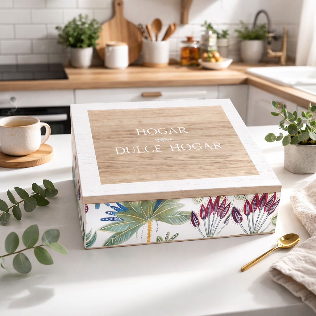 Organizador de Té “Hogar Dulce Hogar” decorativo