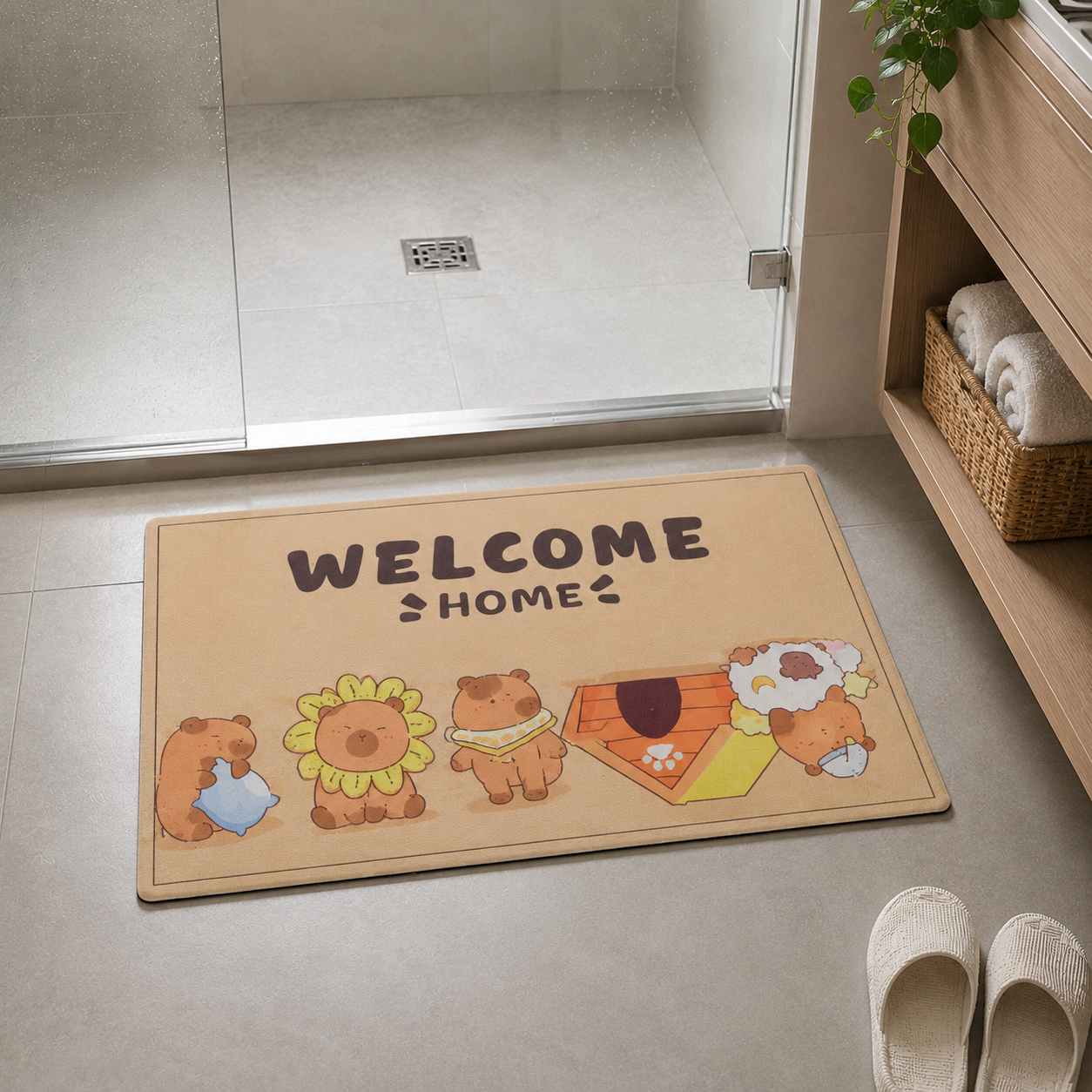Tapete Antideslizante Absorbente para Baño