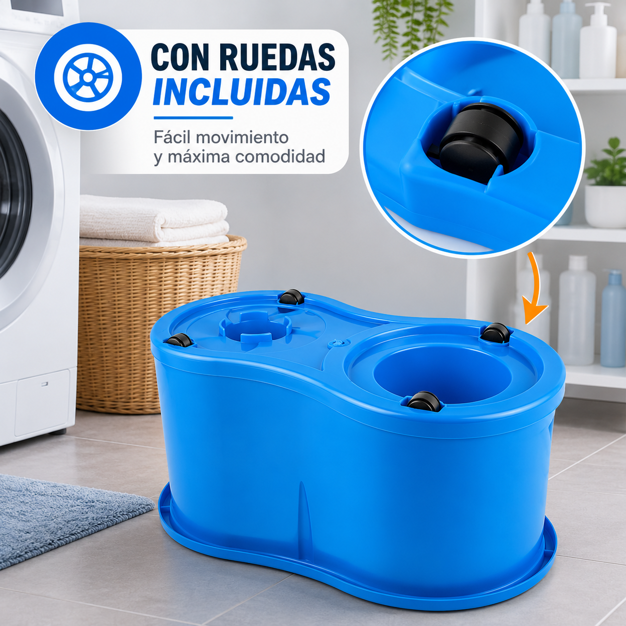 Trapeador giratorio 360° con balde escurridor