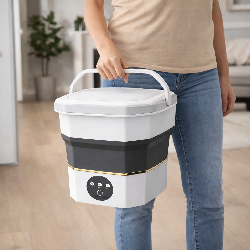 Lavadora Portátil Compacta con Diseño Plegable