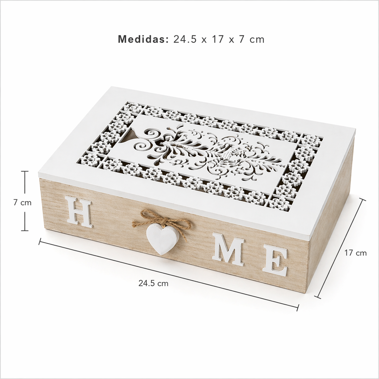 Caja Organizadora de Té “HOME” minimalista