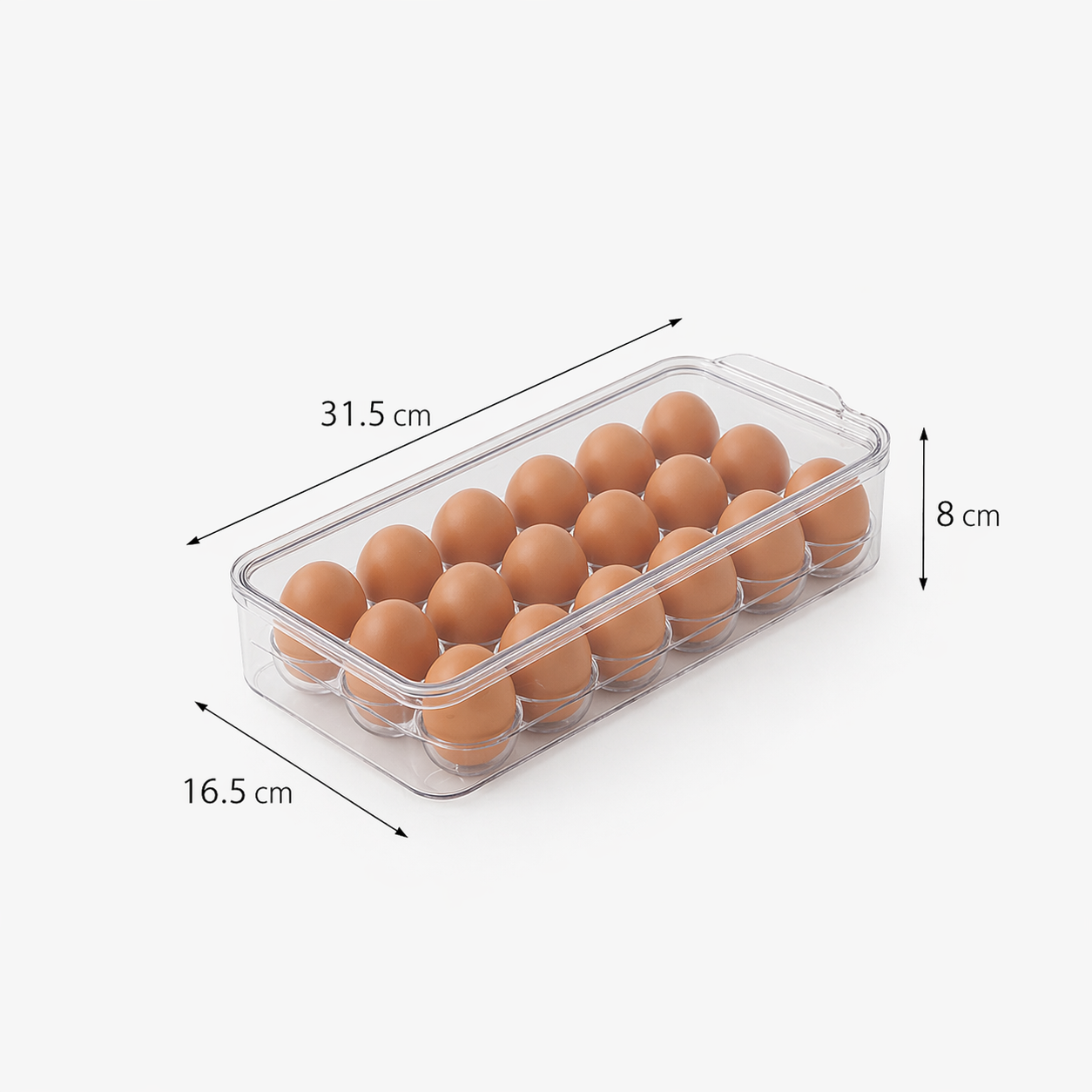 Bandeja acrílica para huevos