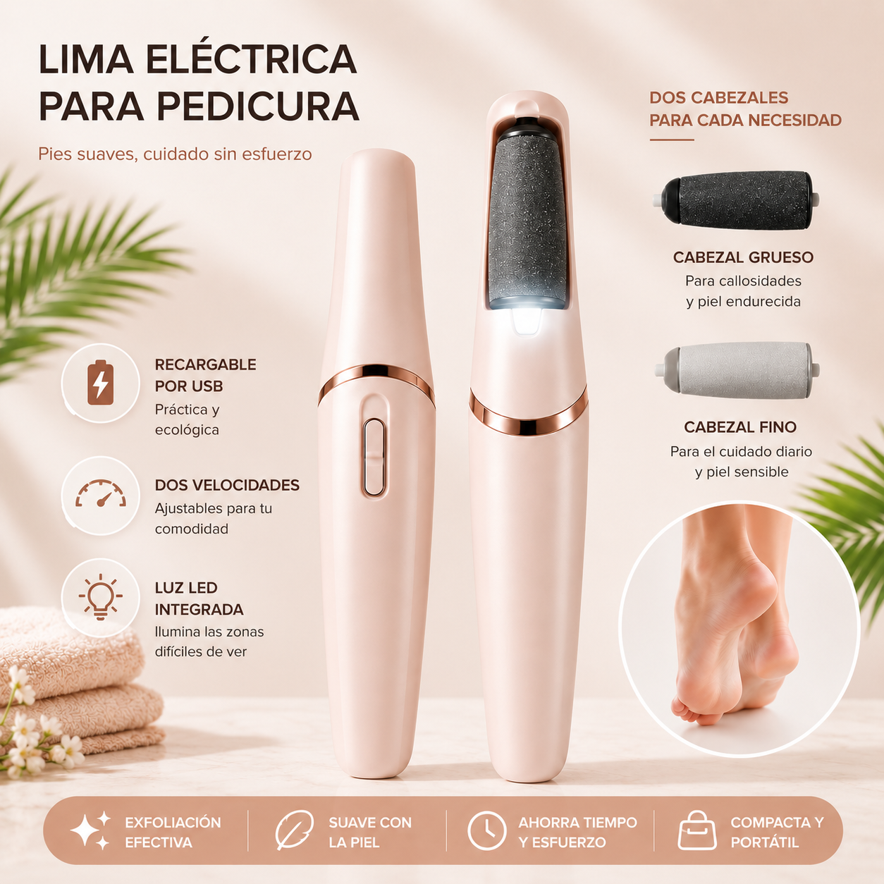 Removedor Eléctrico de Callos para Pies