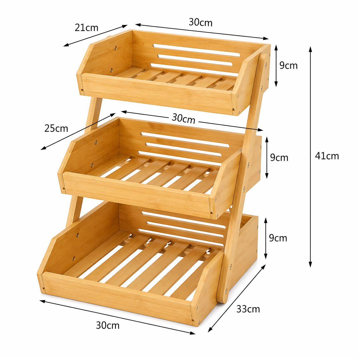 Organizador de Frutas y Verduras de 3 Niveles