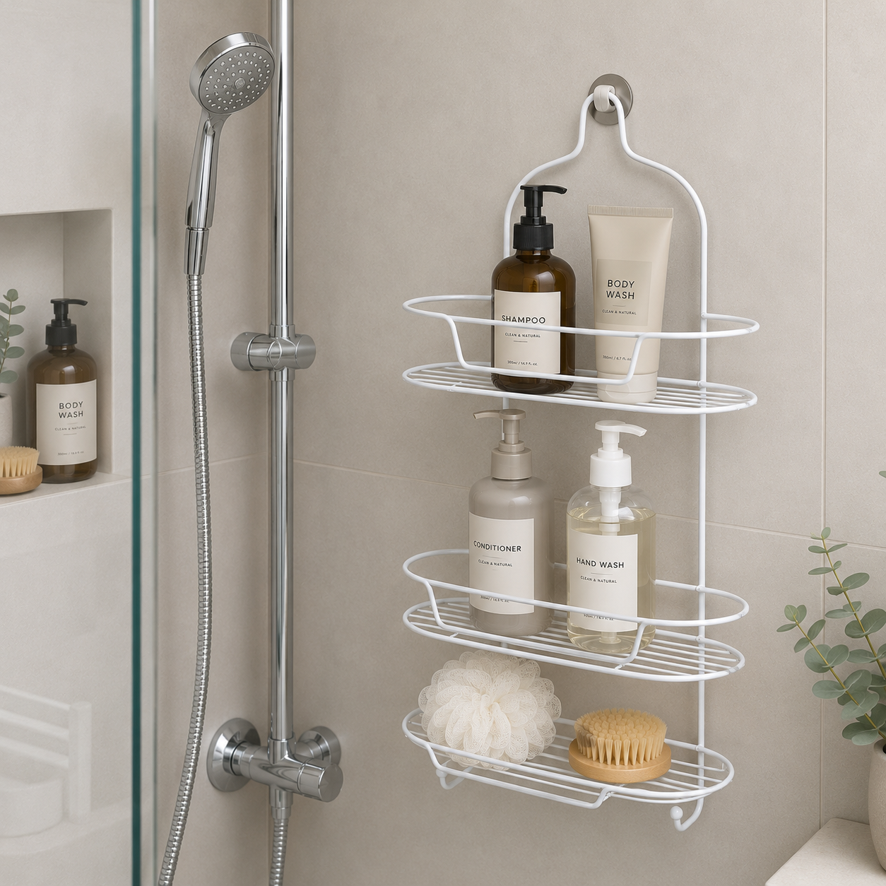 Organizador Colgante para Ducha de 3 Niveles