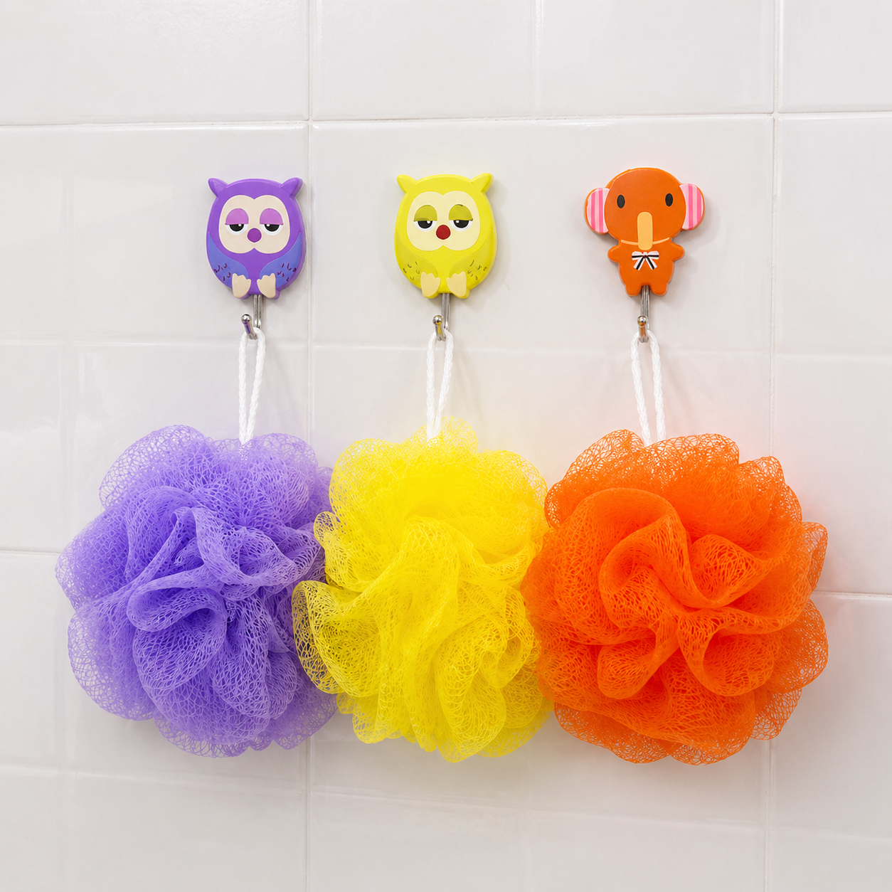 🛁 Pack de 3 Esponjas de Baño Tipo Malla