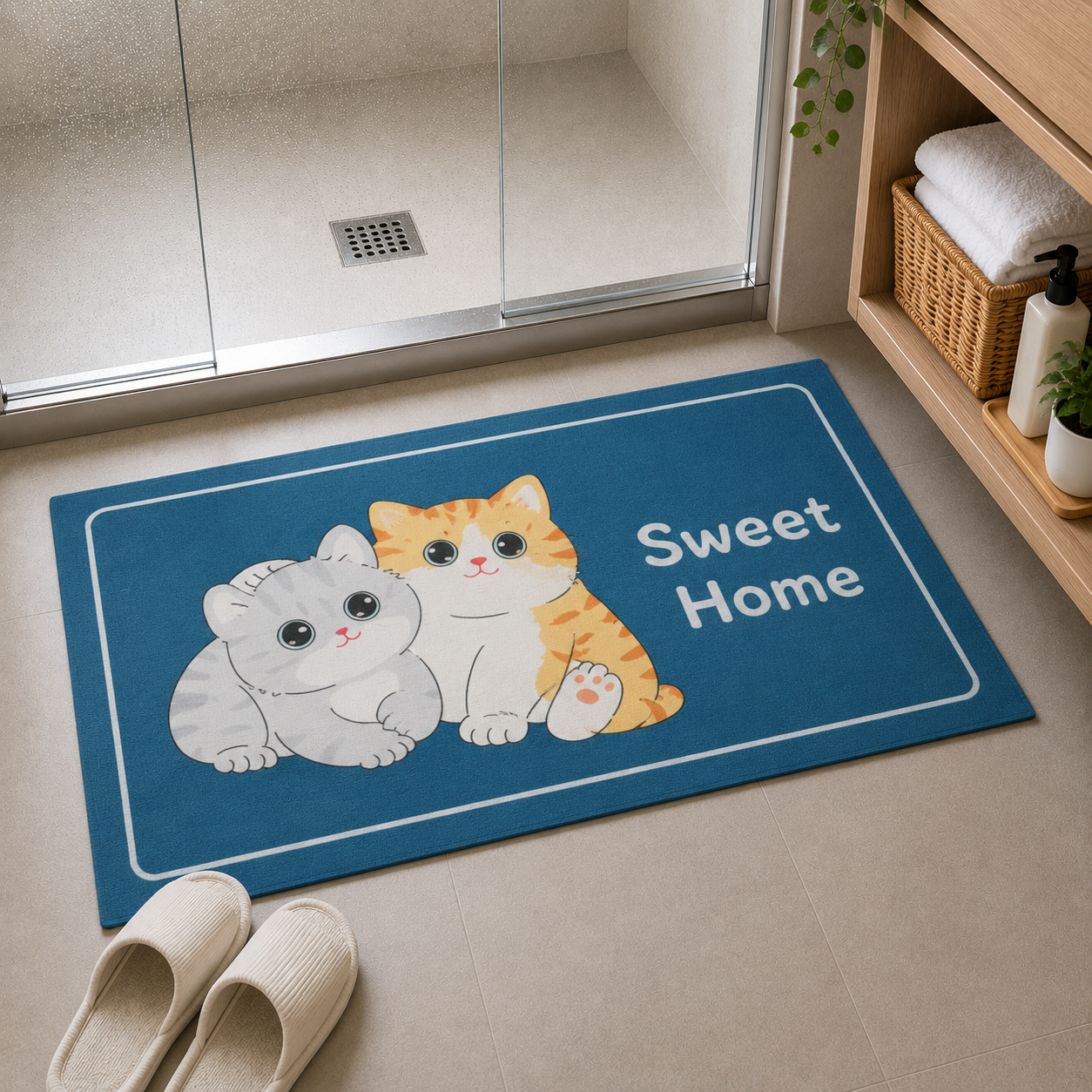 Tapete Antideslizante Absorbente para Baño