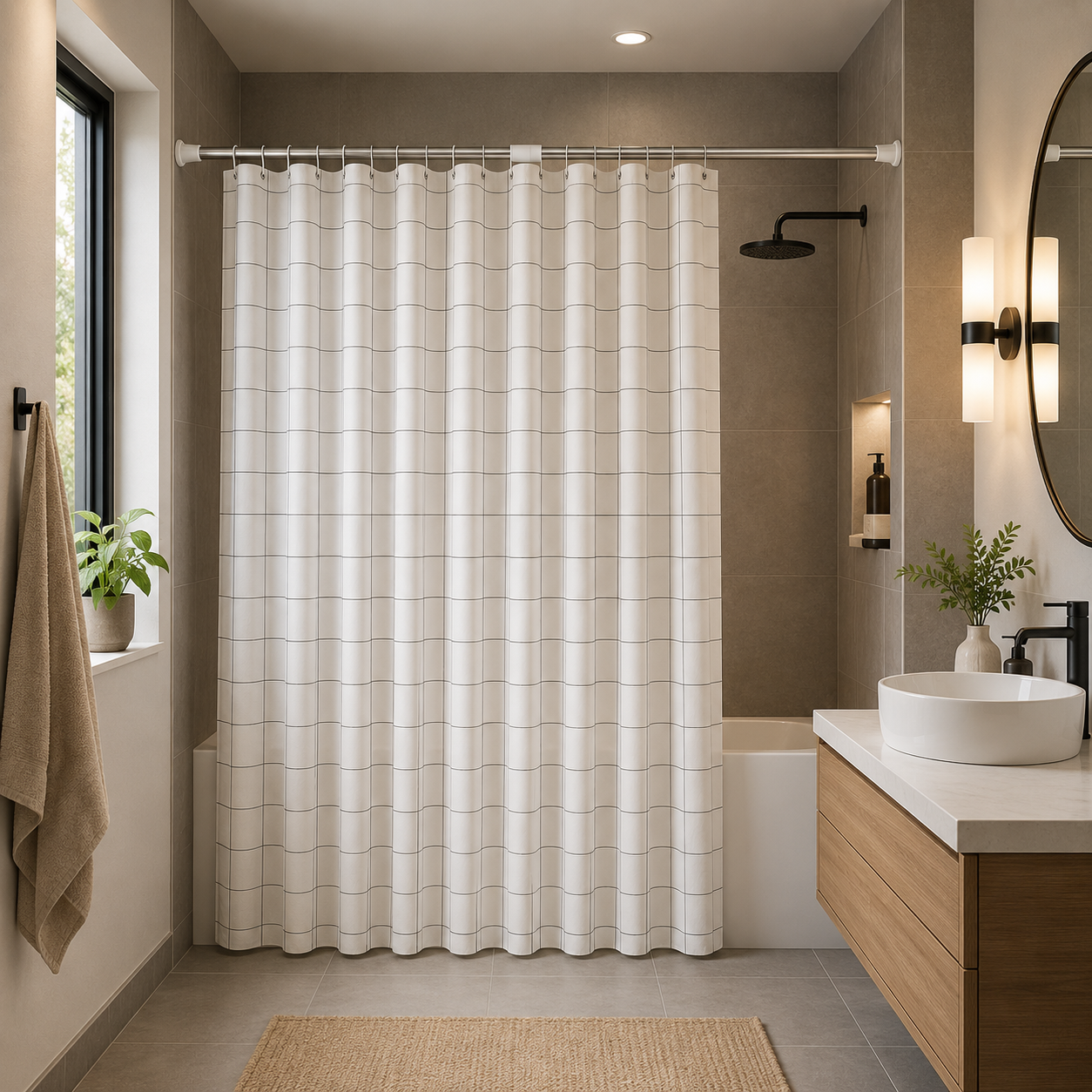 Barra Extensible para Cortina de Baño