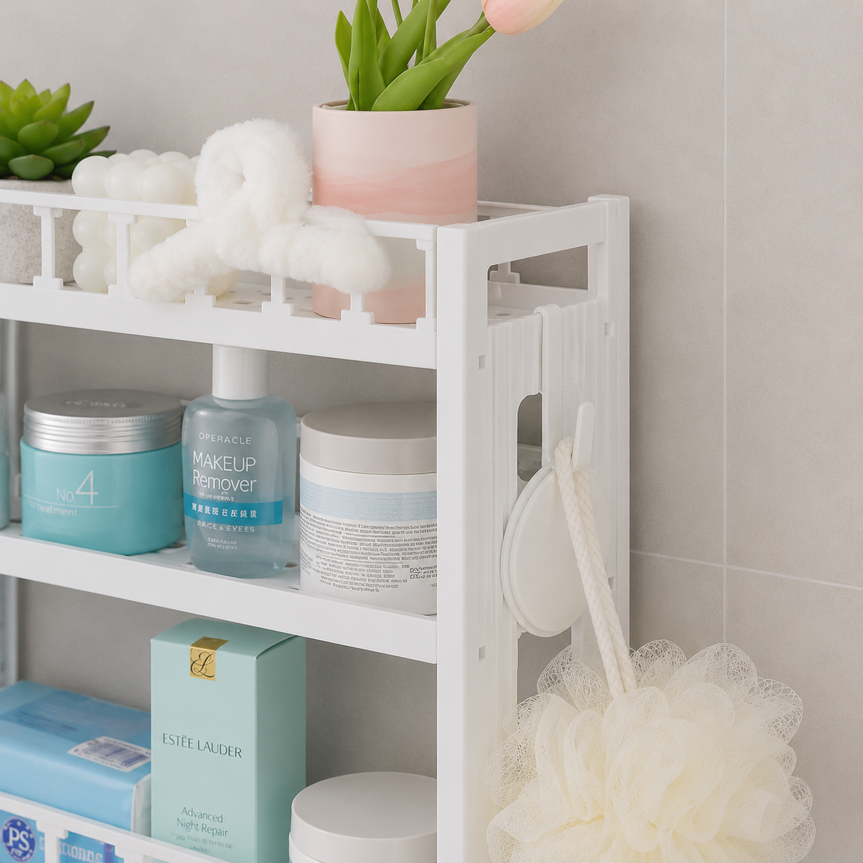 Organizador de Baño Multifuncional de 2 Niveles