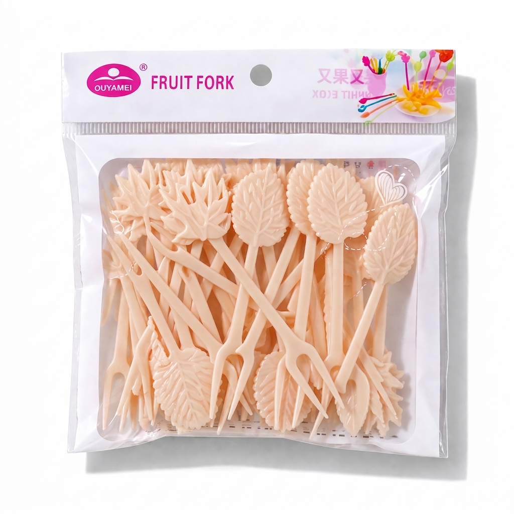 Pack Palillos Decorativos para Snacks en Forma de Hojas