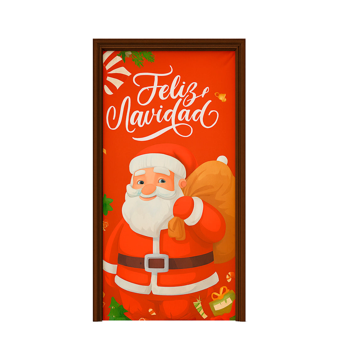 Funda para puerta navideña
