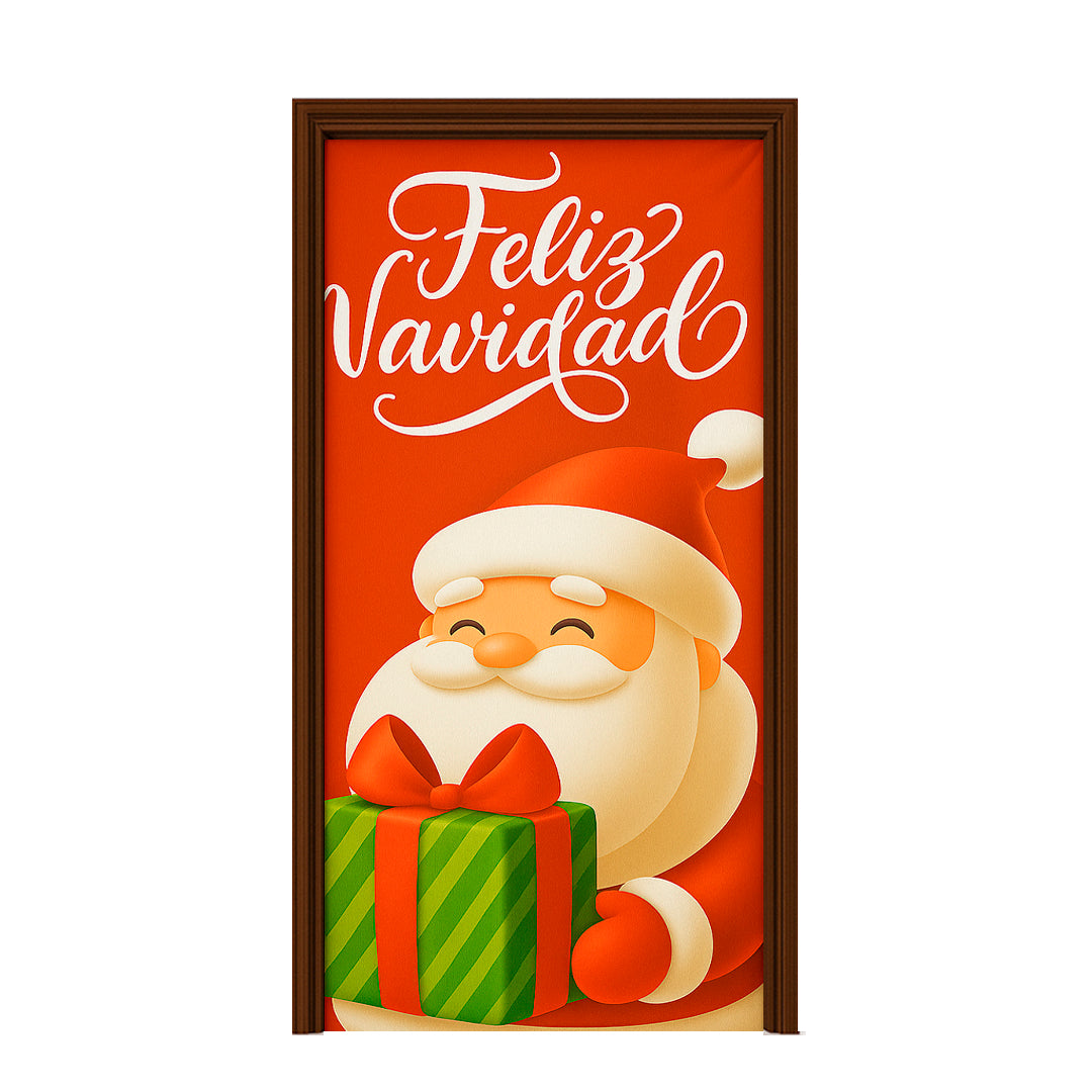 Funda para puerta navideña