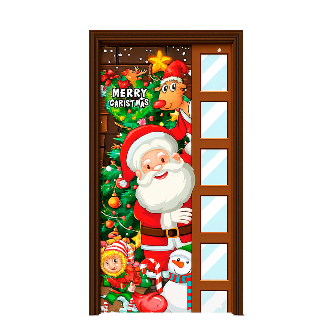 Funda para puerta navideña