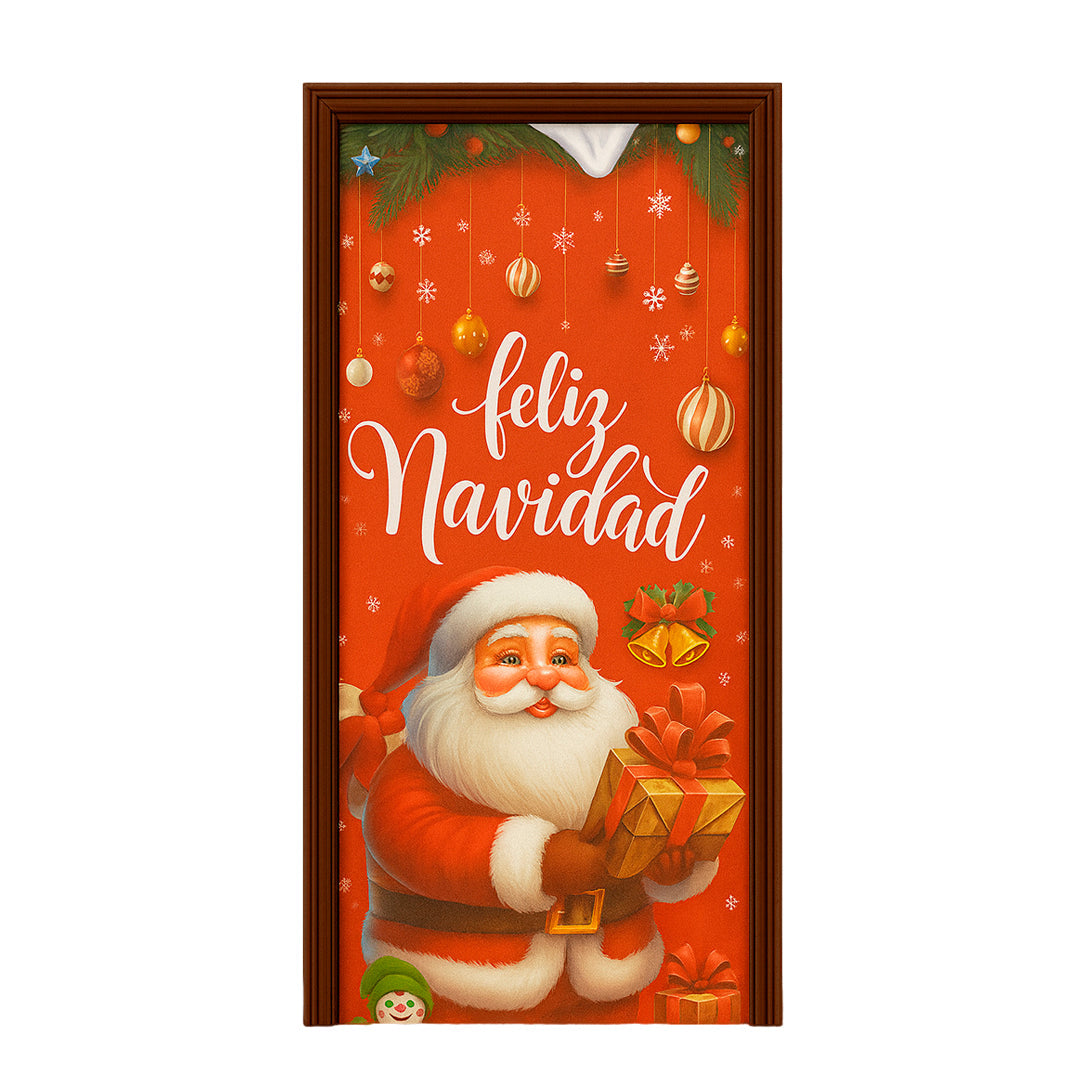 Funda para puerta navideña
