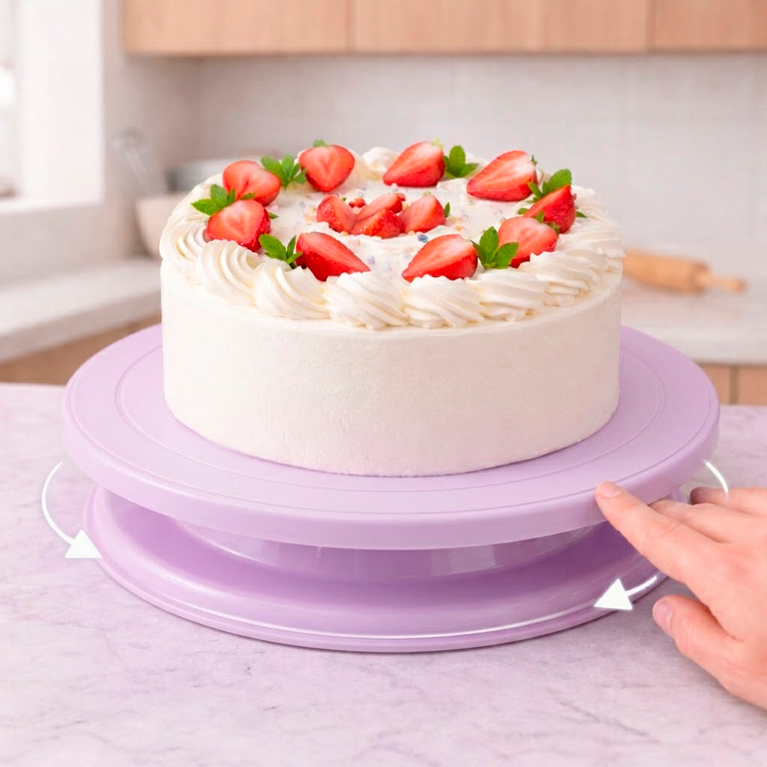 Base giratoria para torta y pasteles