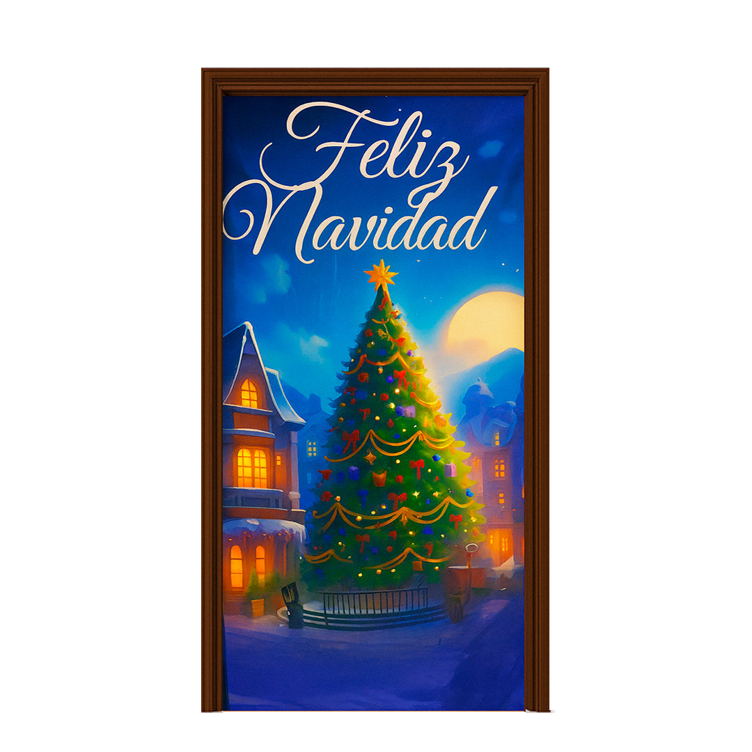 Funda para puerta navideña