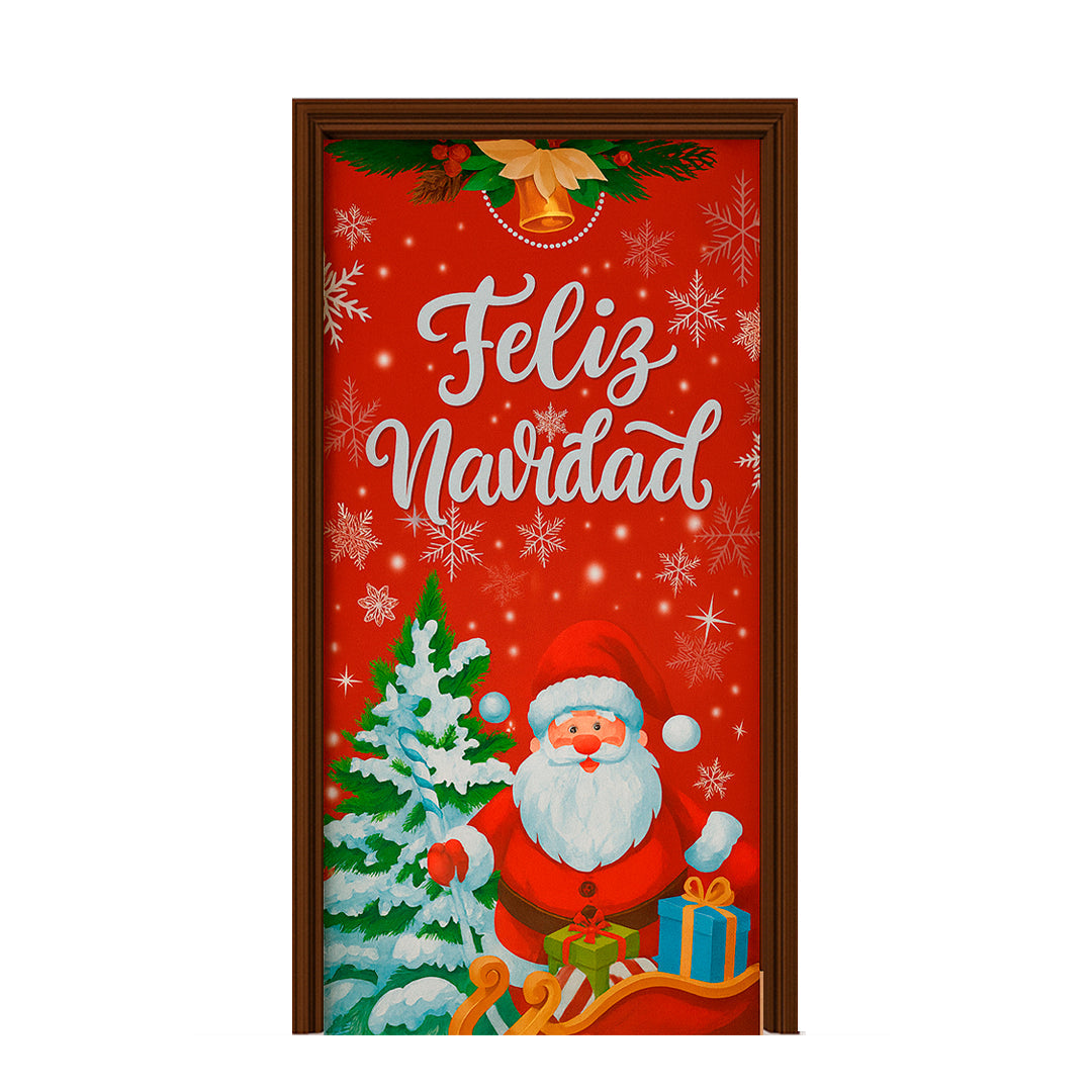 Funda para puerta navideña