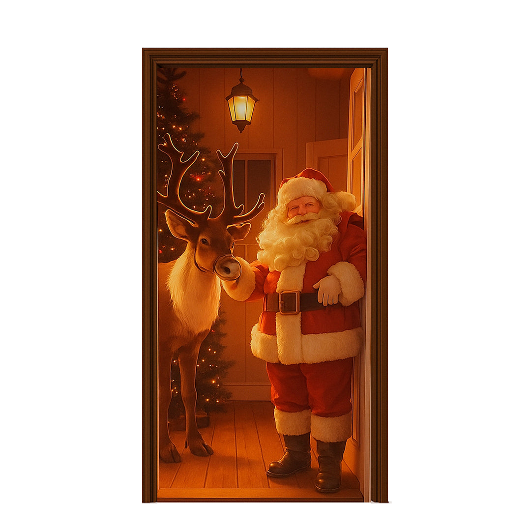 Funda para puerta navideña