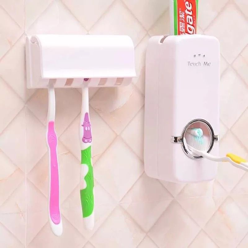 Dispensador de Pasta Dental con Soporte para Cepillos