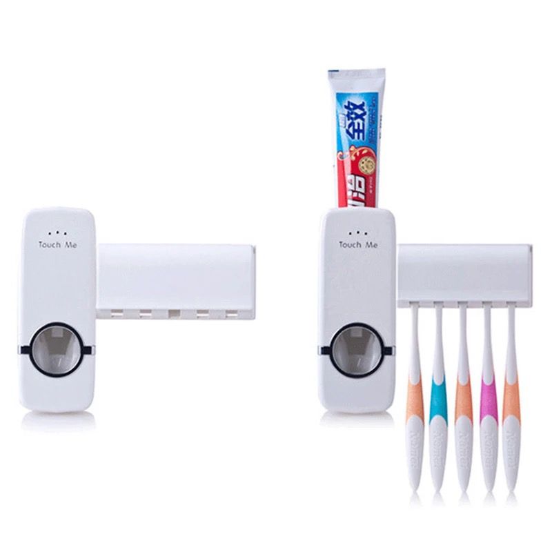 Dispensador de Pasta Dental con Soporte para Cepillos