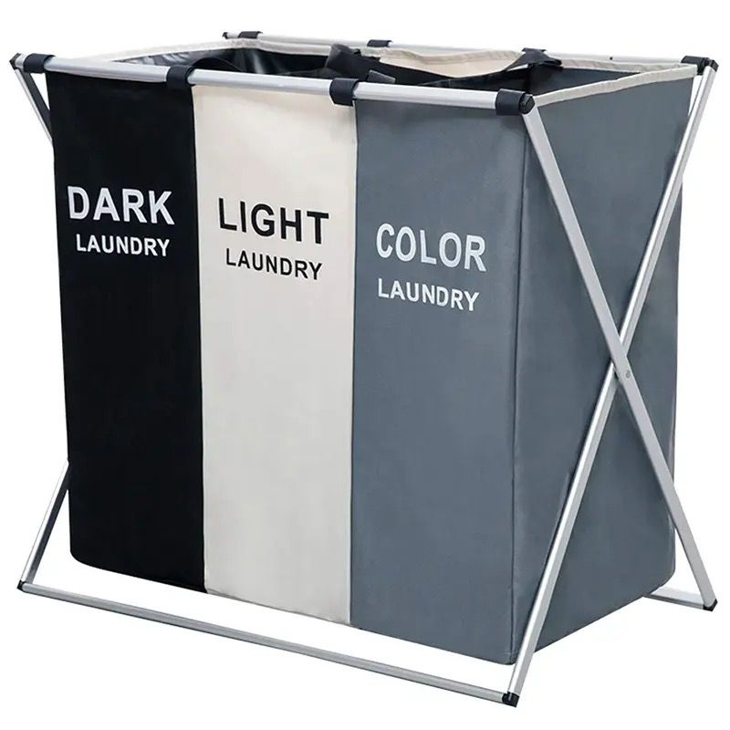 Cesta plegable organizador de 3 divisiones