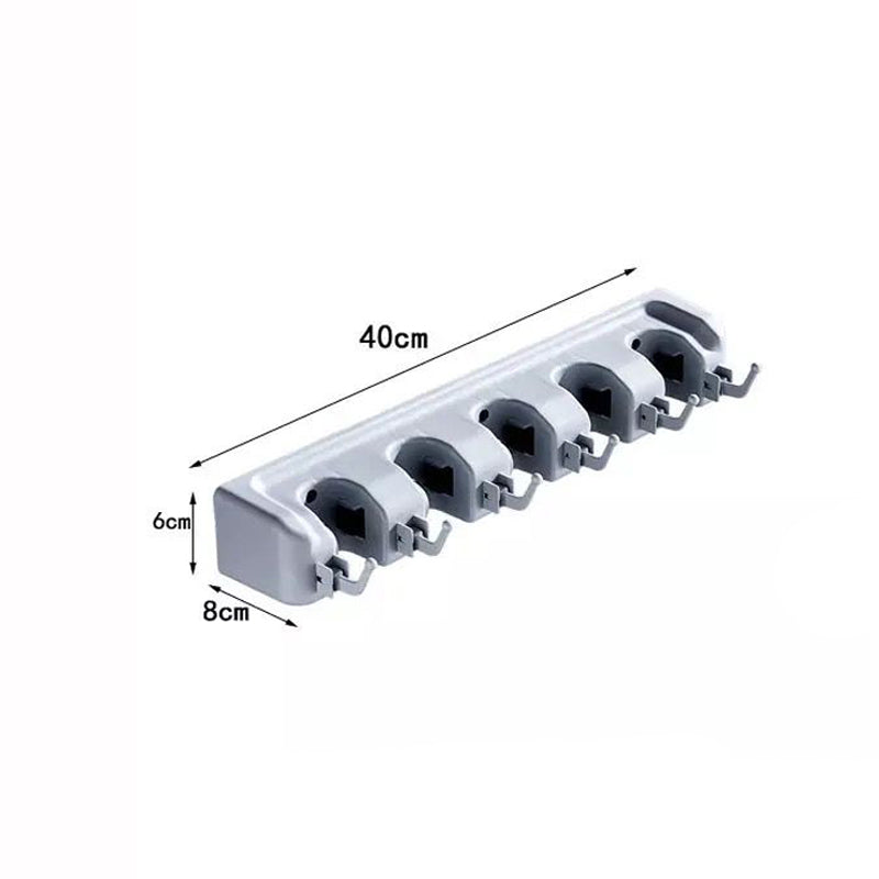 Soporte de escoba de 5 ganchos