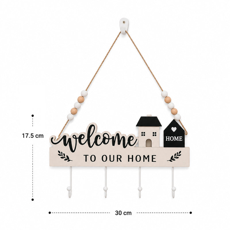 Colgador Decorativo con 4 Ganchos