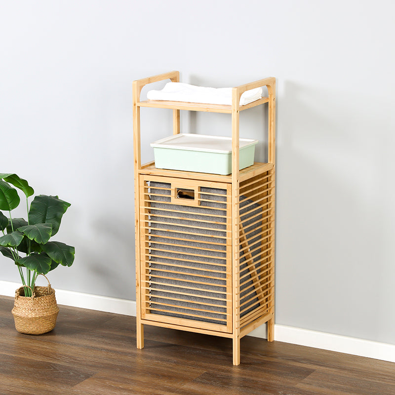 Cesta de ropa de bambú