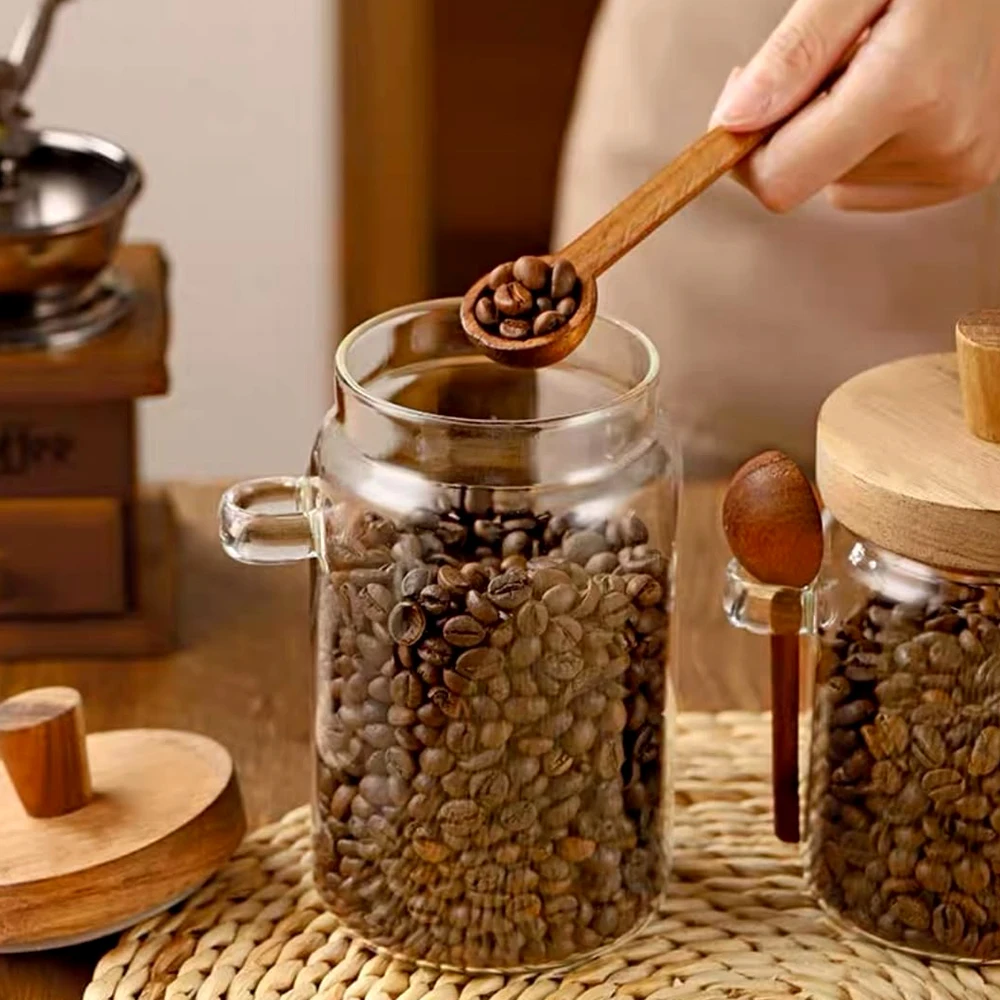 Frasco Hermético con Tapa de Madera 600ml