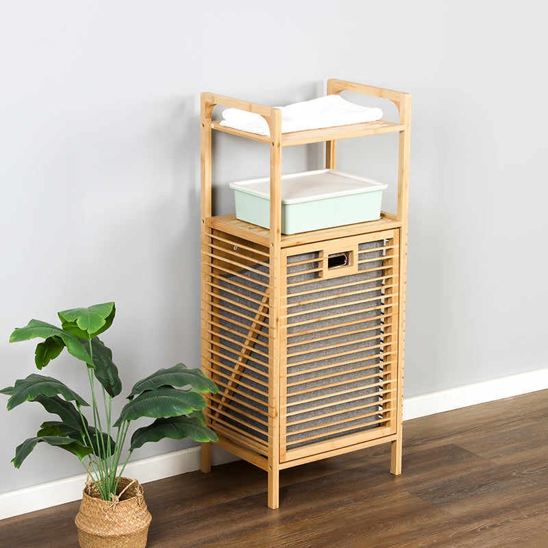 Cesta de ropa de bambú