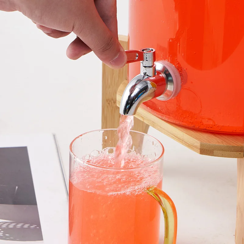 Dispensador de vidrio con base de bambú - 8 litros