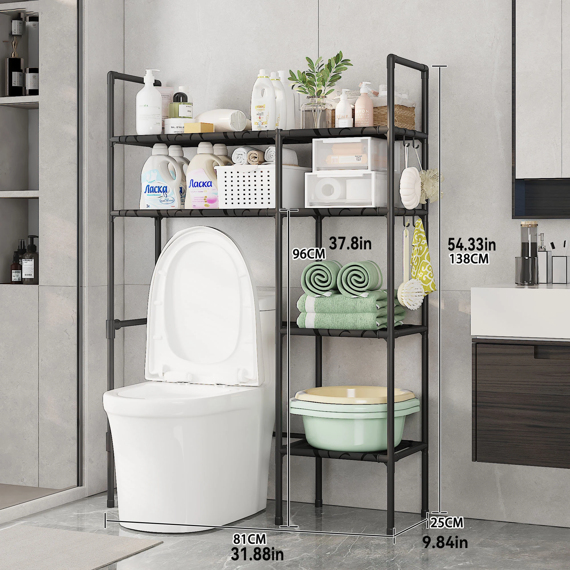 Estante organizadora para baño