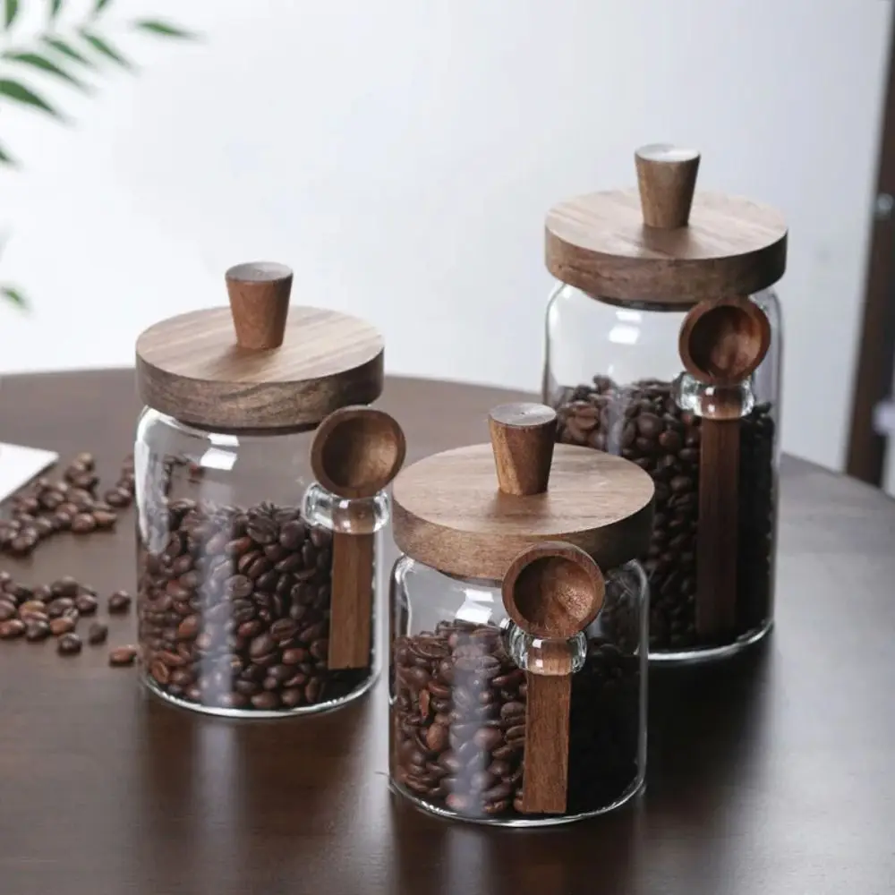 Frasco Hermético con Tapa de Madera 600ml