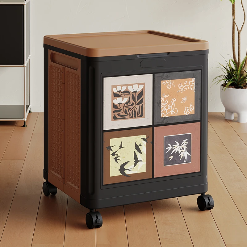 Gabinete de almacenamiento plegable con ruedas