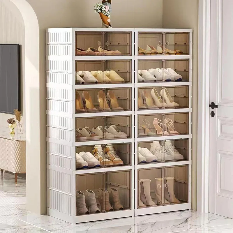 Zapatero plegable de 6 niveles