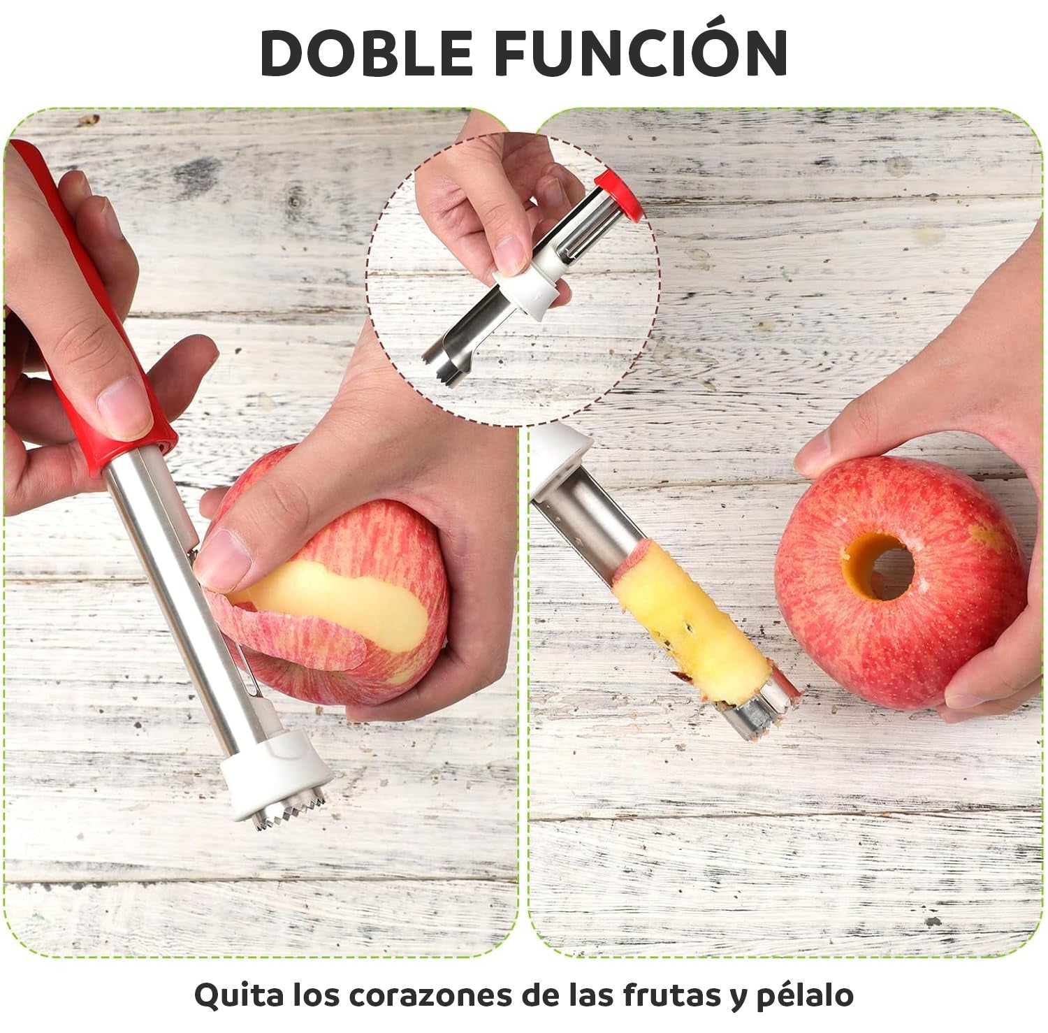 Pelador de frutas 2 en 1