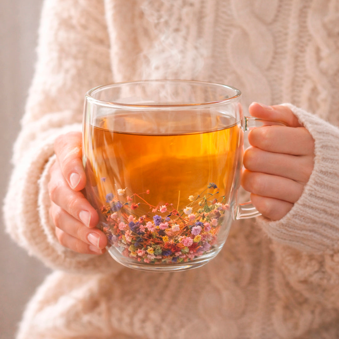 Taza Doble Pared con Flores 150ml