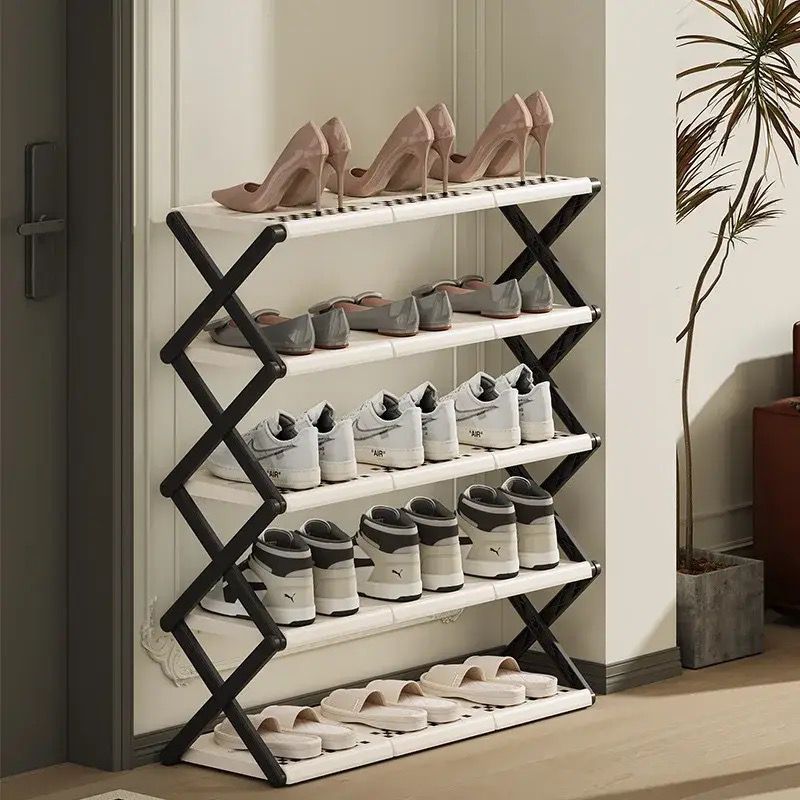 Zapatero plegable de 5 niveles