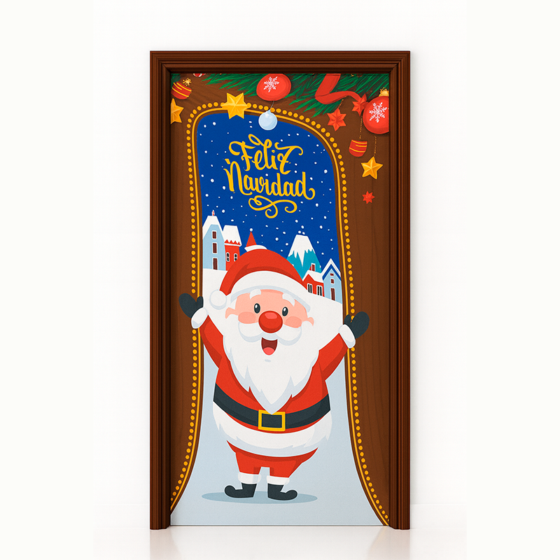 Funda para puerta navideña